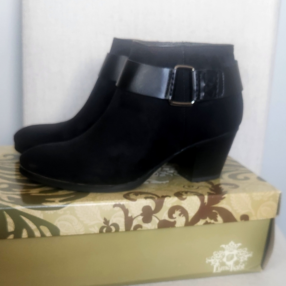 Lime Light Black Ankle Boots